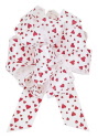 5 1/2" Pull Bow - Red Hearts - 24 pk 