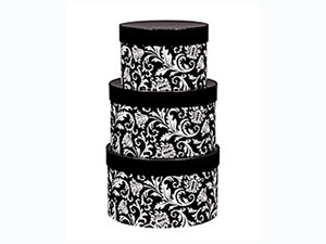 Damask Black Tissue Box Cover